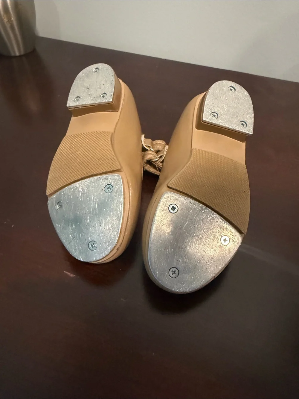 Revolution Kids Tap Mary Jane Shoes in Tan